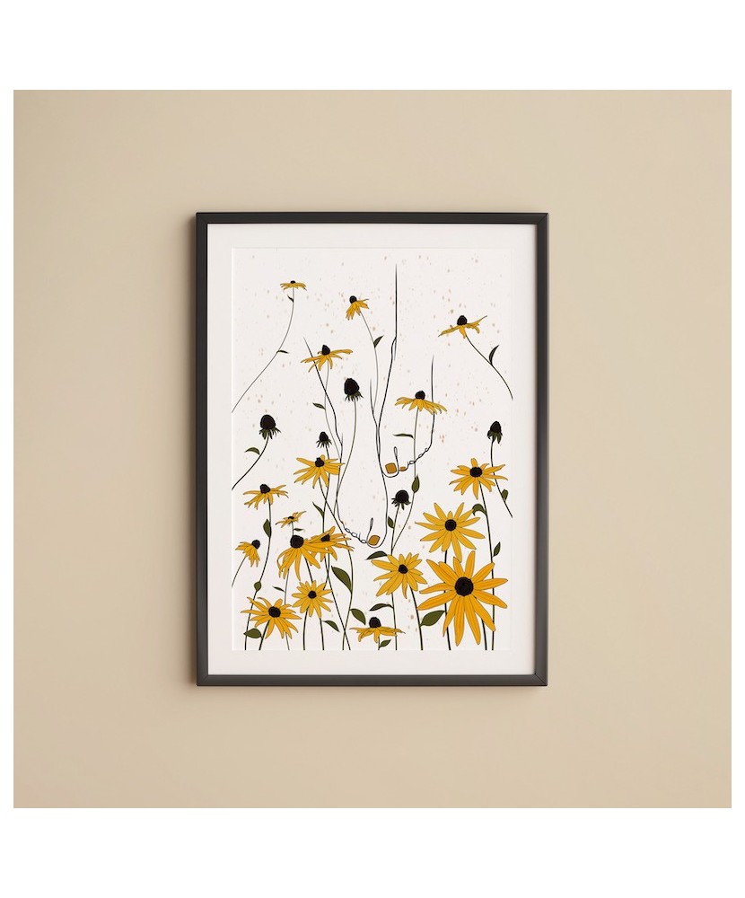 Ilustracja Autorska: Stopy wśród kwiatów rudbekii | BURAKOVVSKA Ilustracja Autorska: Stopy wśród kwiatów rudbekii | BURAKOVVSKA