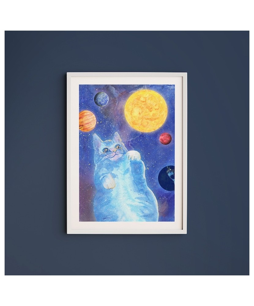 Ilustracja Autorska: Kosmiczny kot Ilustracja Autorska: Kosmiczny kot