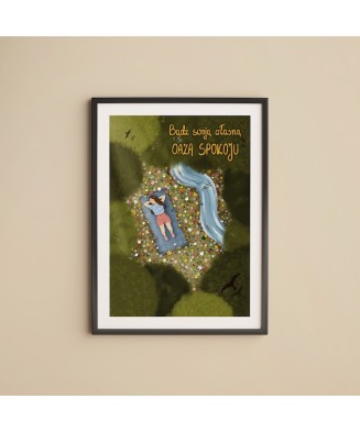 Ilustracja Autorska: Bądź swoją własną oazą spokoju | BURAKOVVSKA