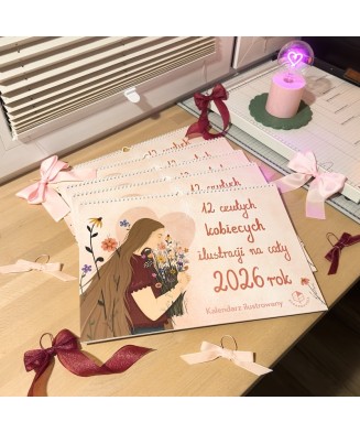 Wyprzedażowy Czuły kalendarz na 2026 rok (wada okładki) | BURAKOVVSKA