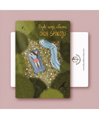 Pocztówka: Bądź swoją własną oazą spokoju | BURAKOVVSKA