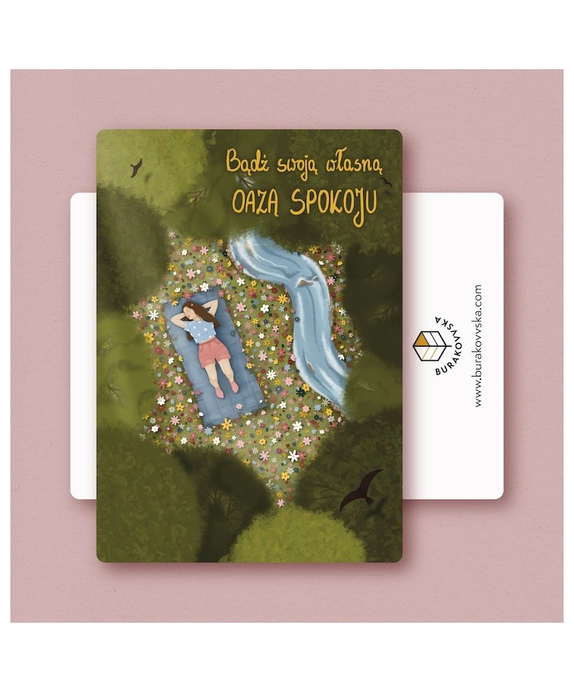 Pocztówka: Bądź swoją własną oazą spokoju | BURAKOVVSKA